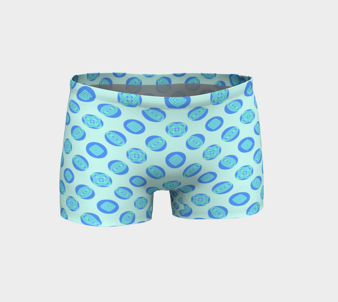 Retro Turquoise Blue Circles Pattern preview #1