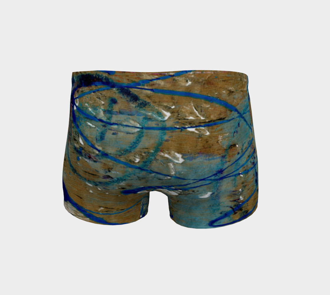 Blue Squiggle Workout Shorts preview #4