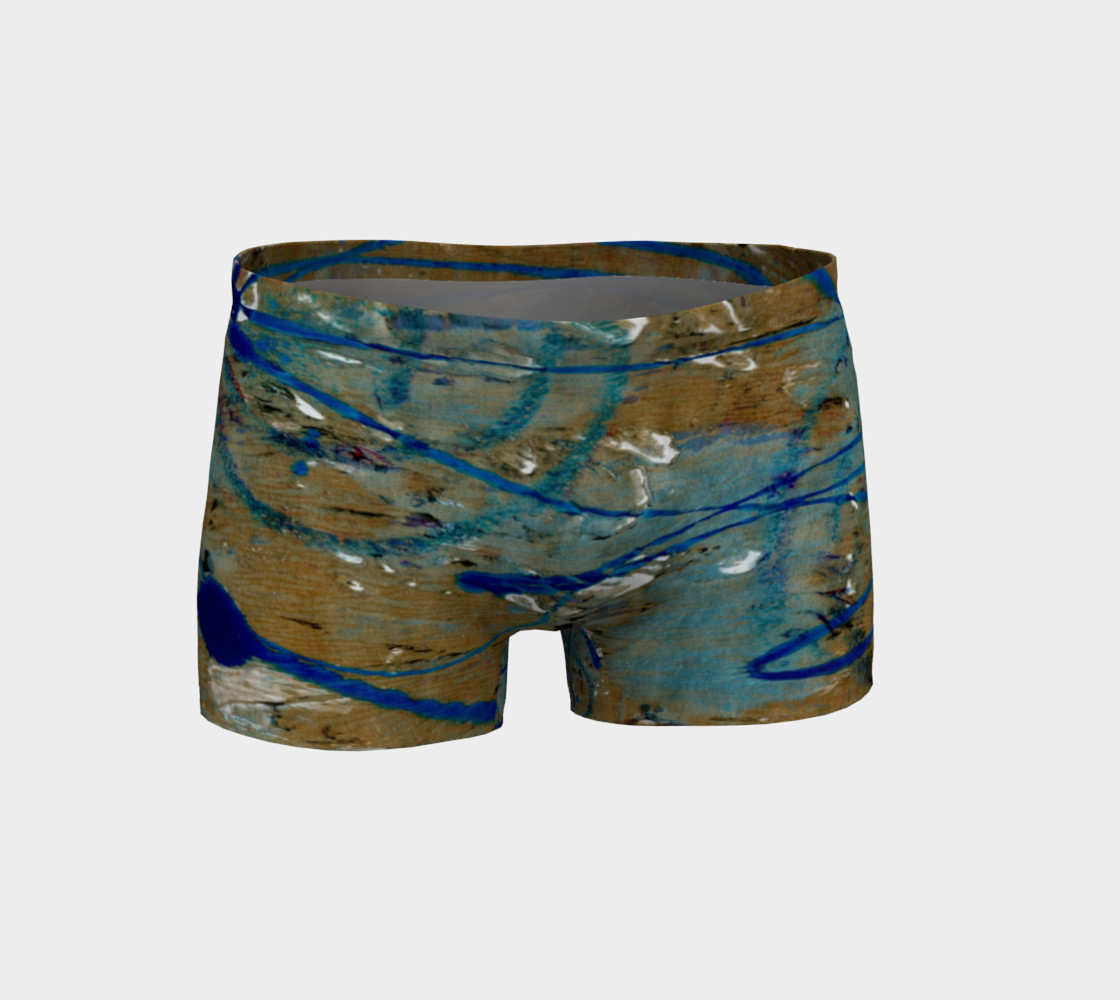 Blue Squiggle Workout Shorts preview #1