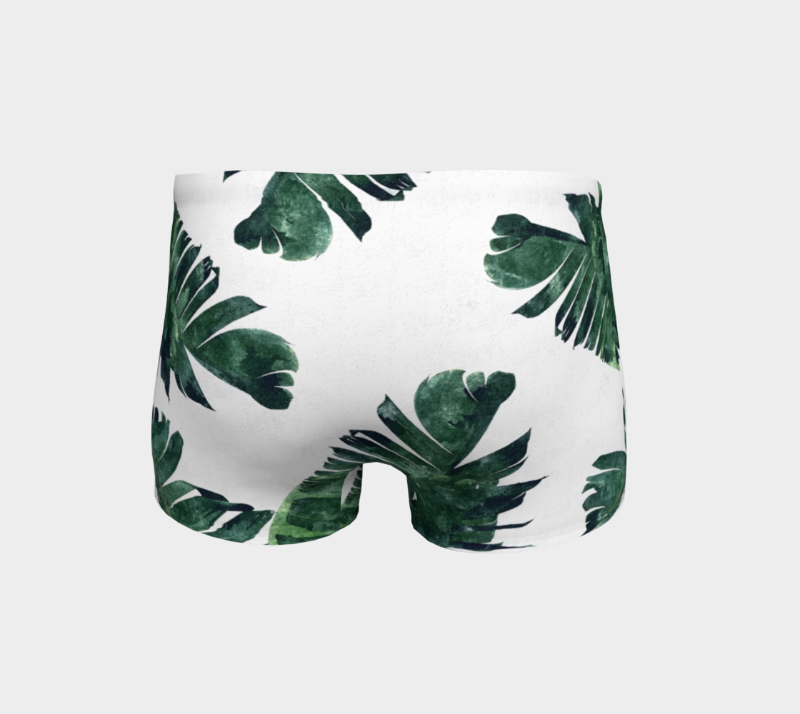 Banana Leaf Watercolor Pattern Shorts preview #4