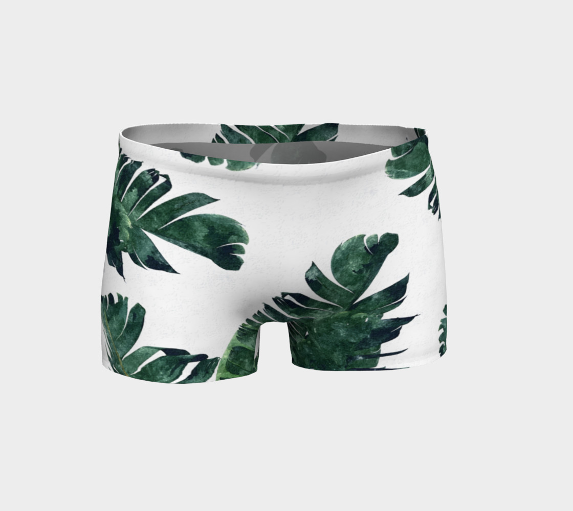 Banana Leaf Watercolor Pattern Shorts preview #1