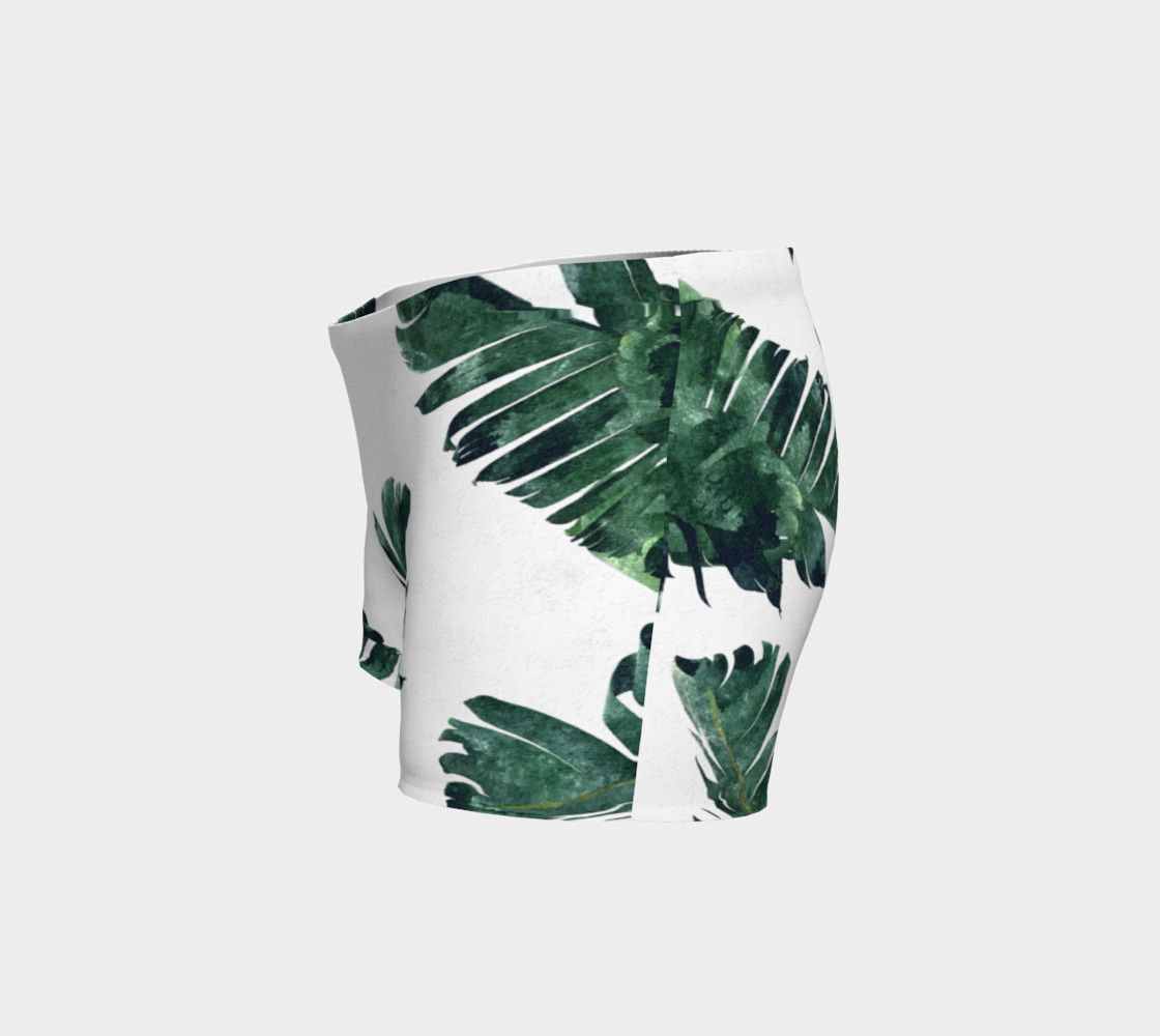 Banana Leaf Watercolor Pattern Shorts preview #2