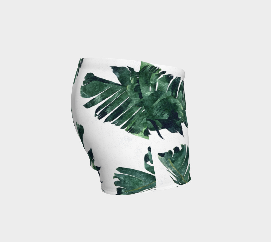 Banana Leaf Watercolor Pattern Shorts preview #3