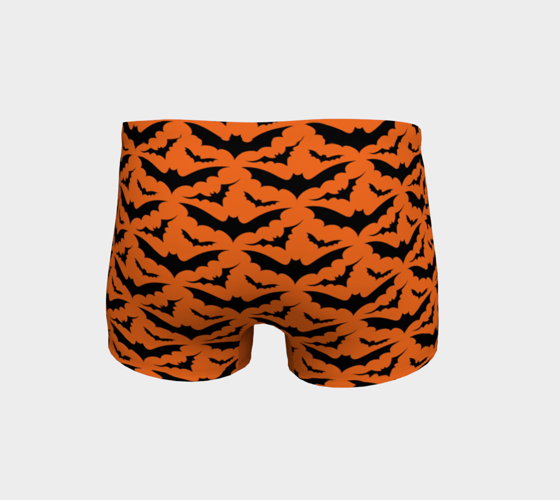 Orange Bats Yoga Shorts preview #4
