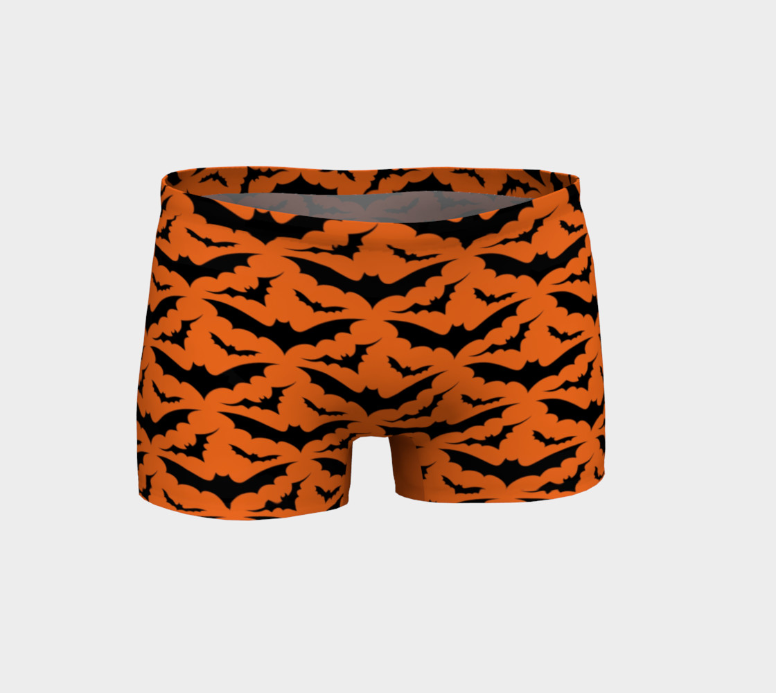 Orange Bats Yoga Shorts preview #1