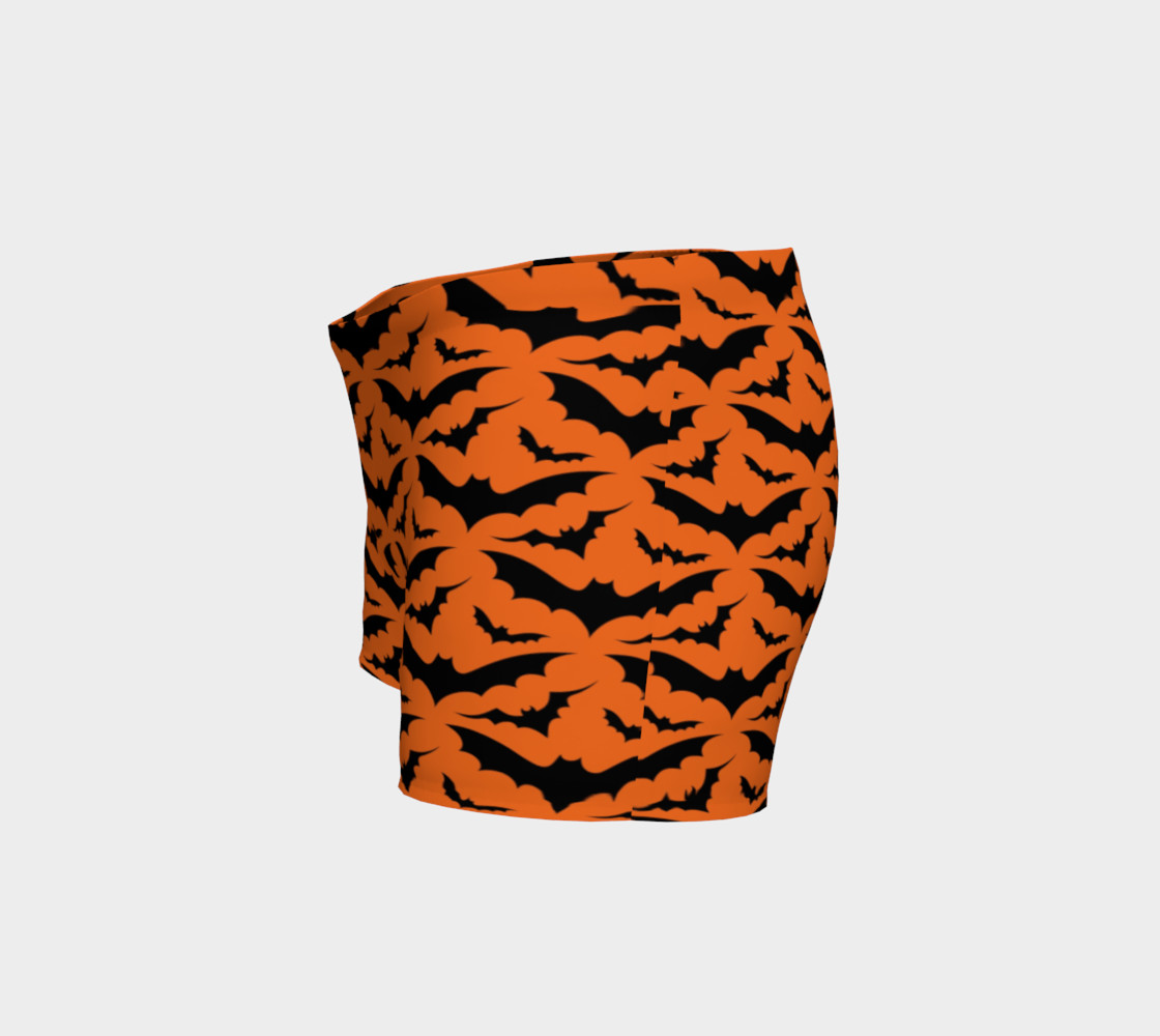 Orange Bats Yoga Shorts preview #2