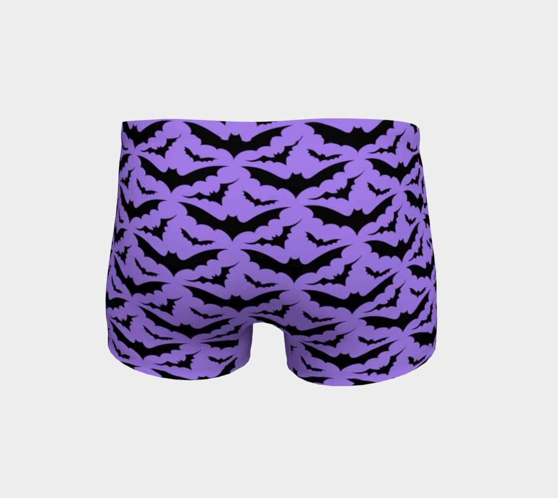 Purple Bats Yoga Shorts preview #4