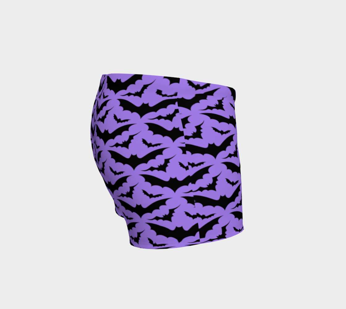 Purple Bats Yoga Shorts preview #3