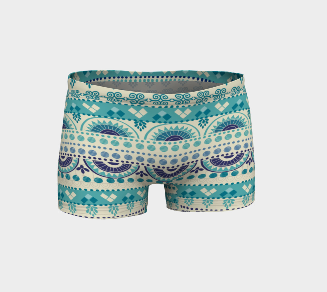 Tribal Mandala Gentle Peapod Print Shorts preview #1