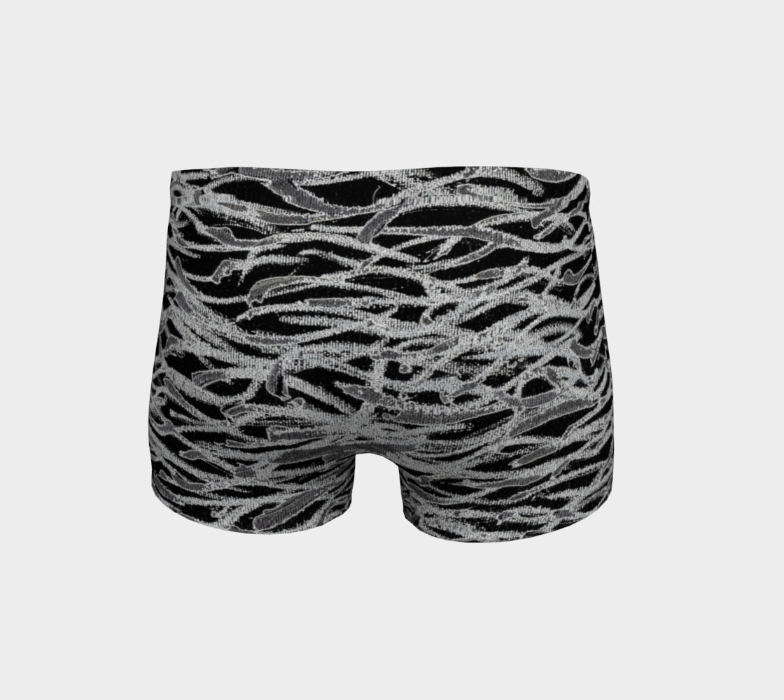 Black and White Abstract Lines Shorts preview #4