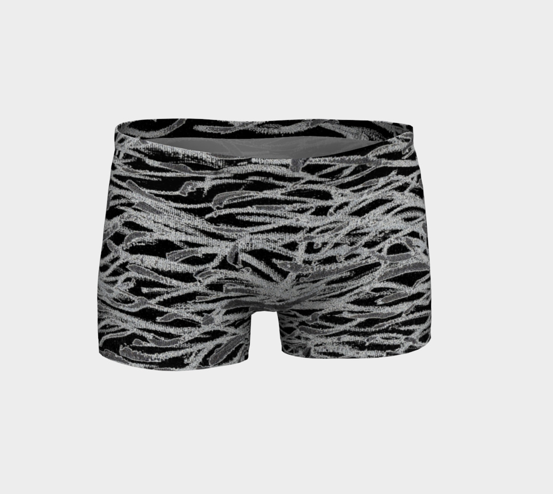 Black and White Abstract Lines Shorts preview #1