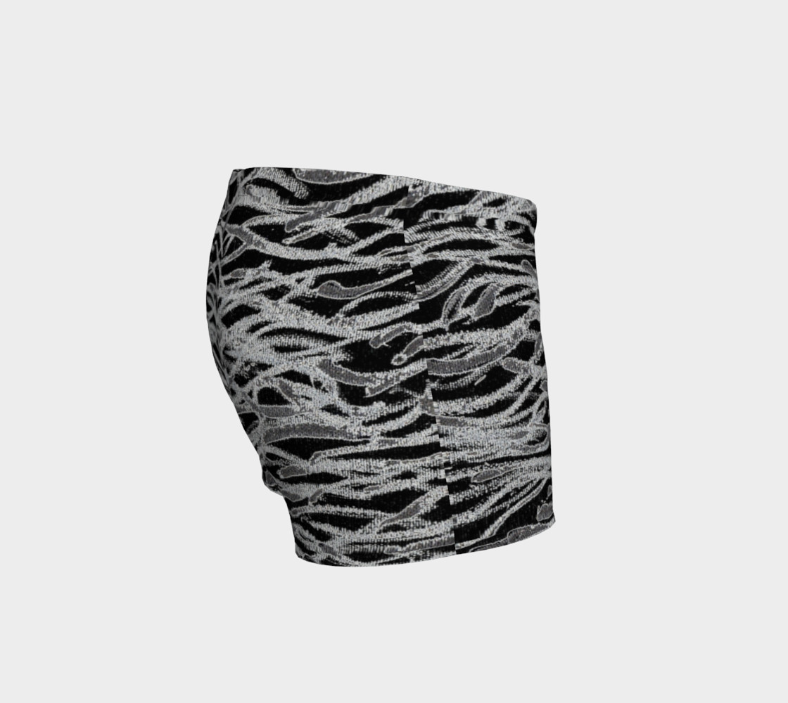 Black and White Abstract Lines Shorts preview #3