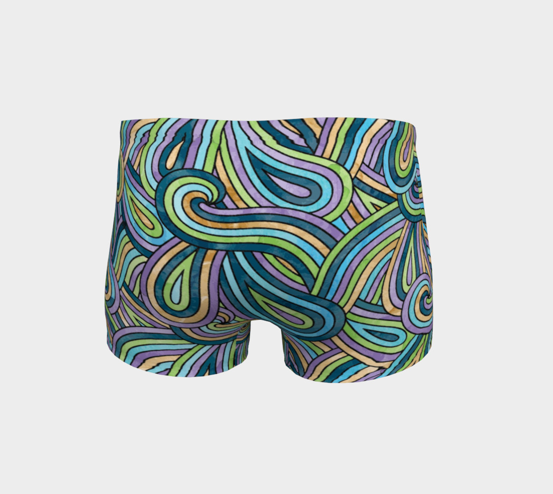Abstract Swirls Pattern Shorts preview #4