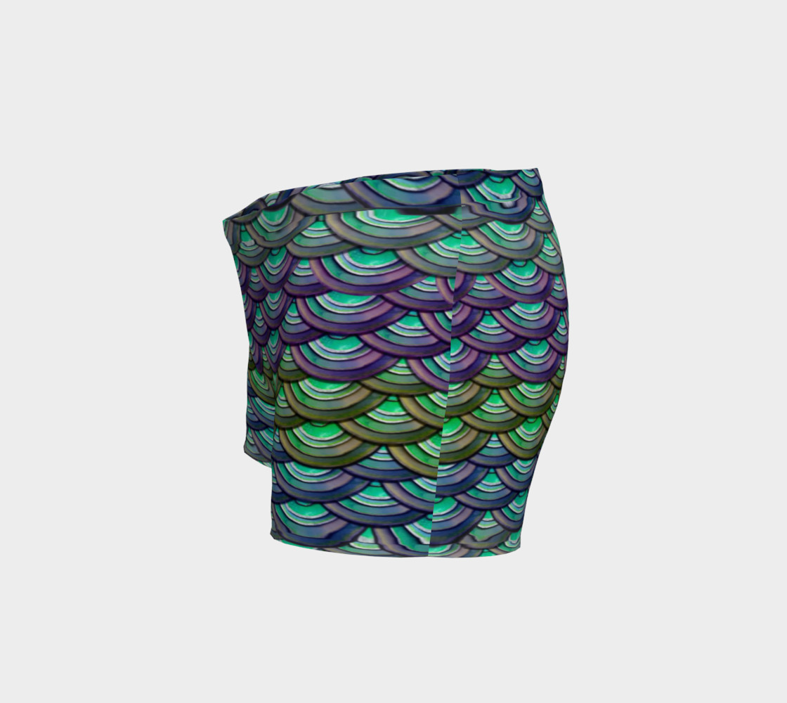 Mermaid, Serpent, Watercolor, Dragon Scales Shorts preview #2