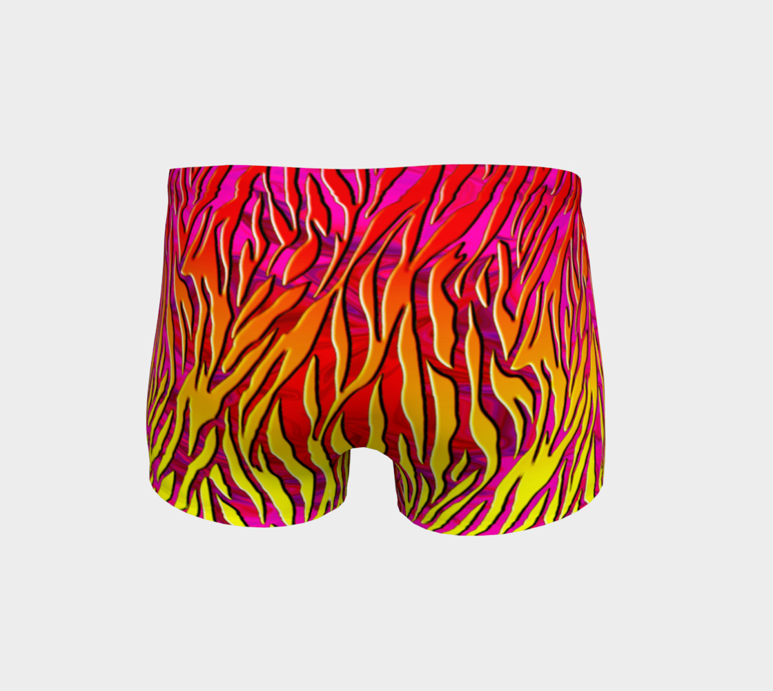 Sunset Zebra Stripe Athletic Shorts preview #4