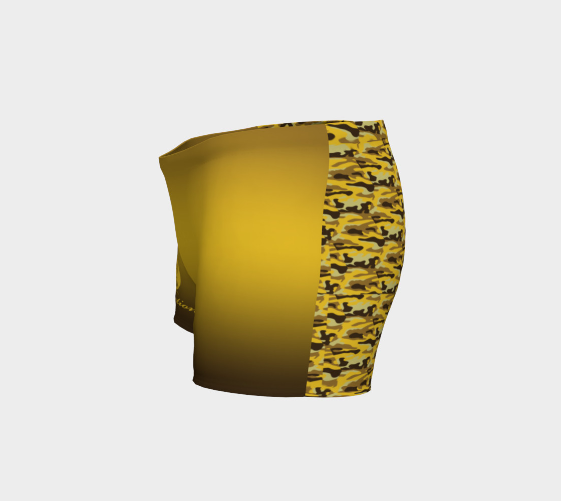 Platinum P Collection Workout Shorts Camo Yellow preview #2