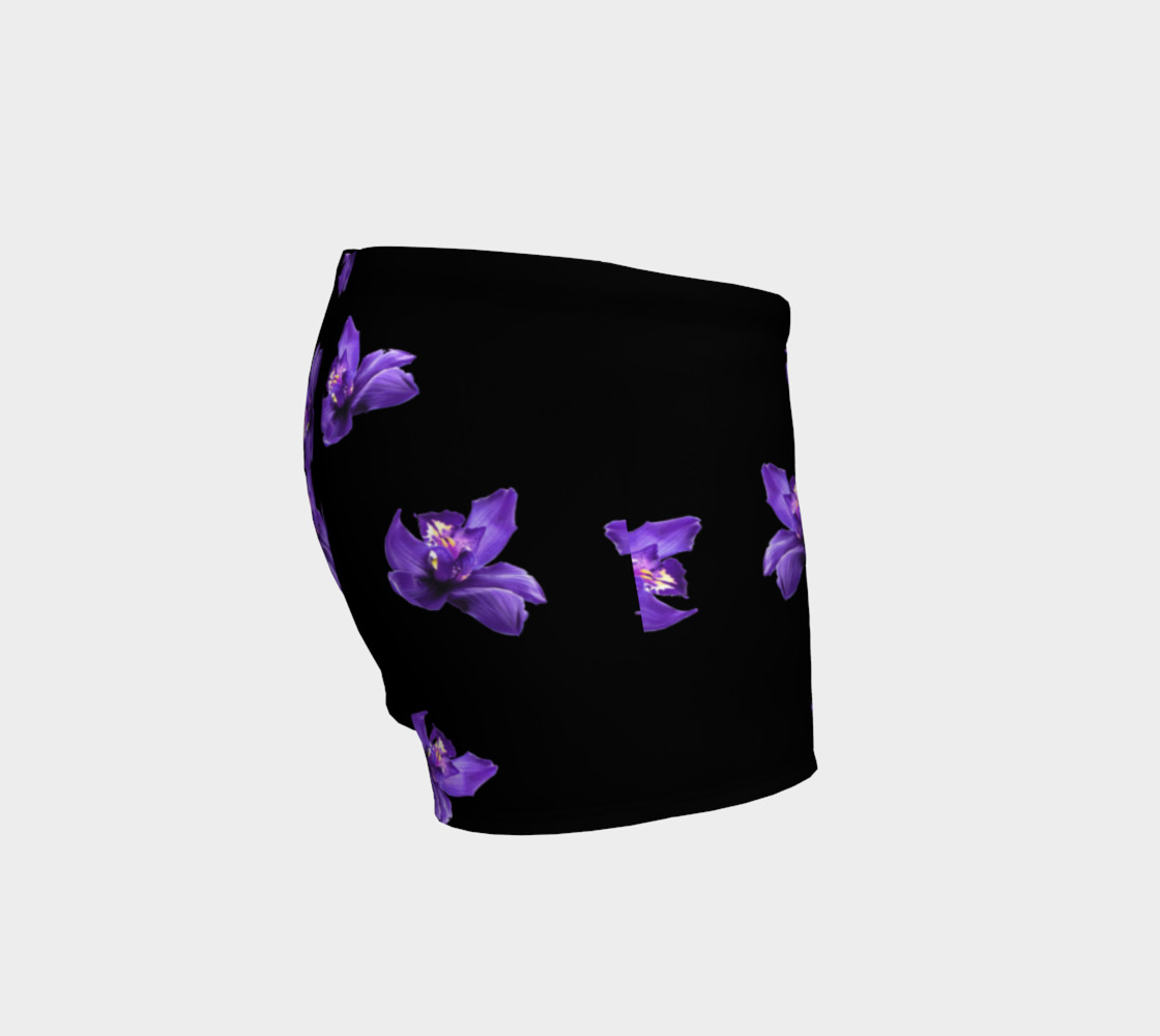 Purple Flower Work Out Shorts thumbnail #4