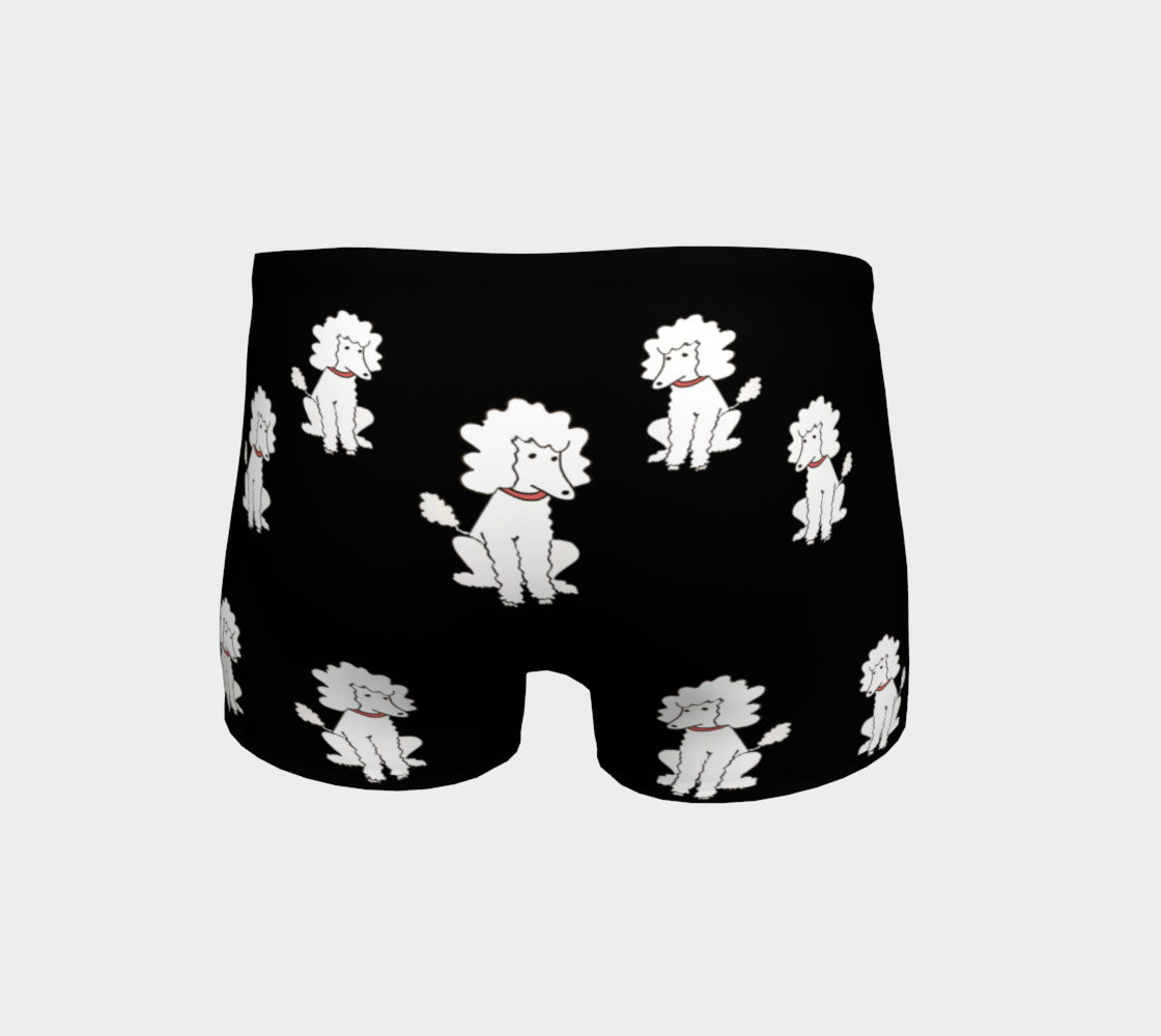 Shorts - Black with White Poodles preview #4
