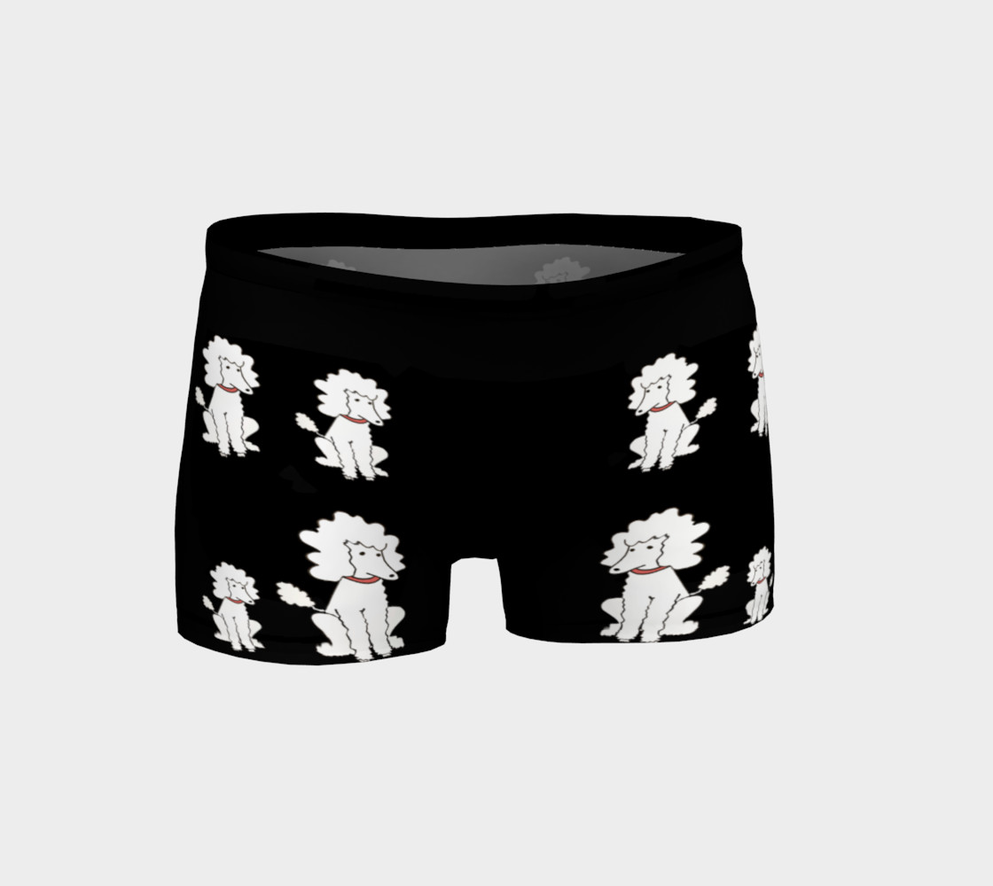 Shorts - Black with White Poodles preview #1