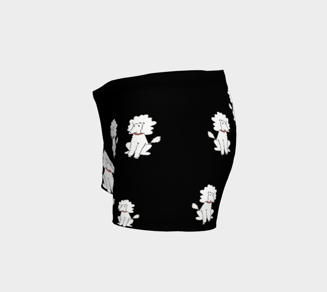 Shorts - Black with White Poodles preview #2