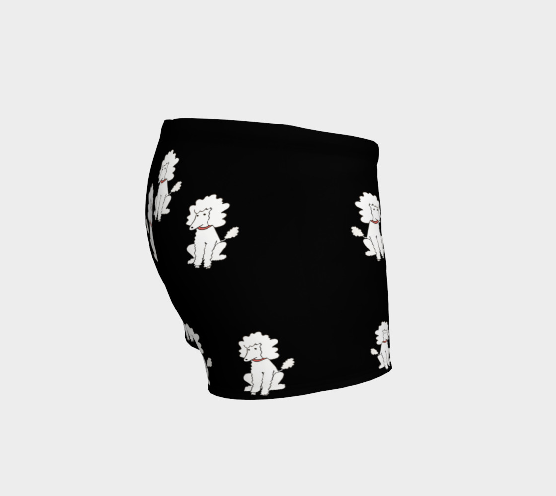 Shorts - Black with White Poodles preview #3