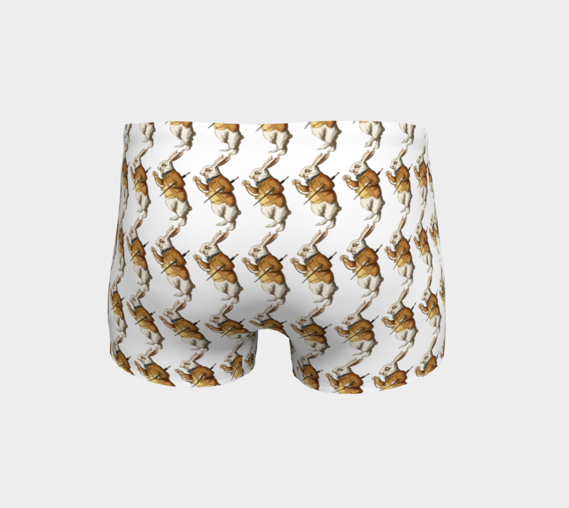 White Rabbit in Color from Alice Adventures in Wonderland Pattern Shorts preview #4