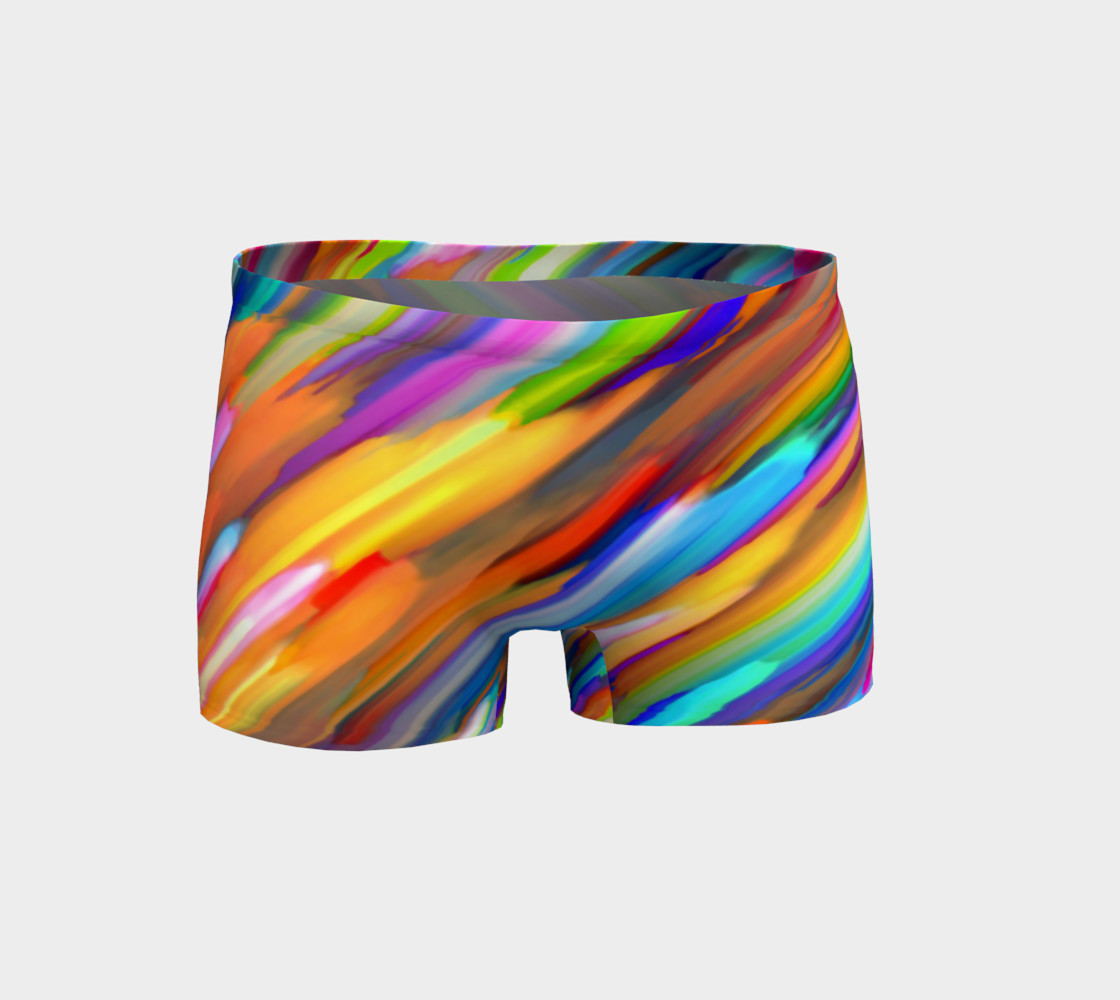 Colorful digital art splashing G391 Shorts preview #1