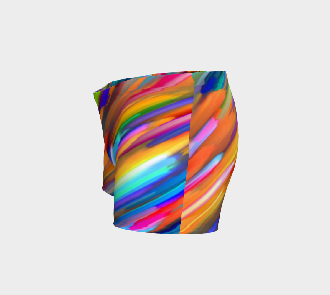 Colorful digital art splashing G391 Shorts preview #2