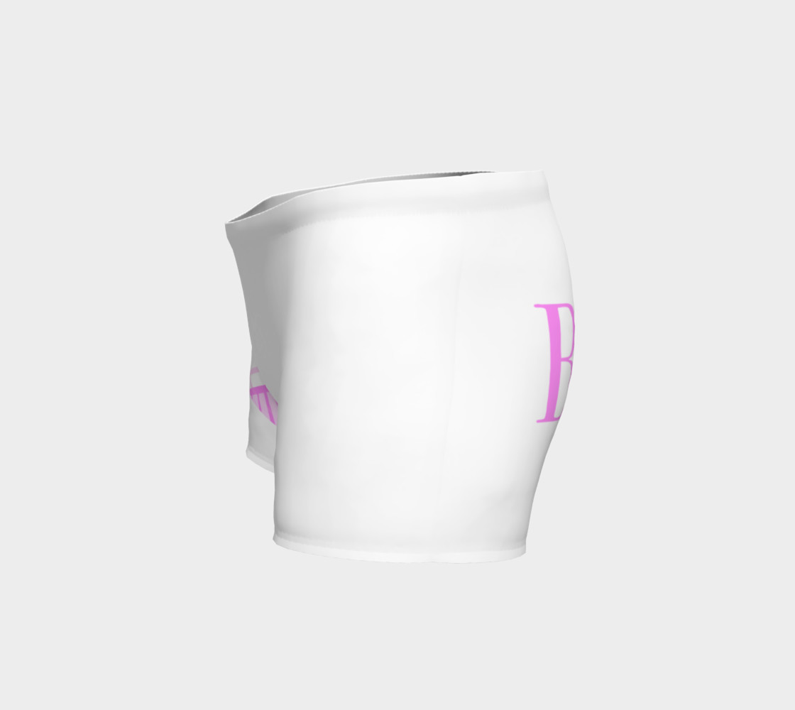 Bride white and pink wedding shorts preview #2