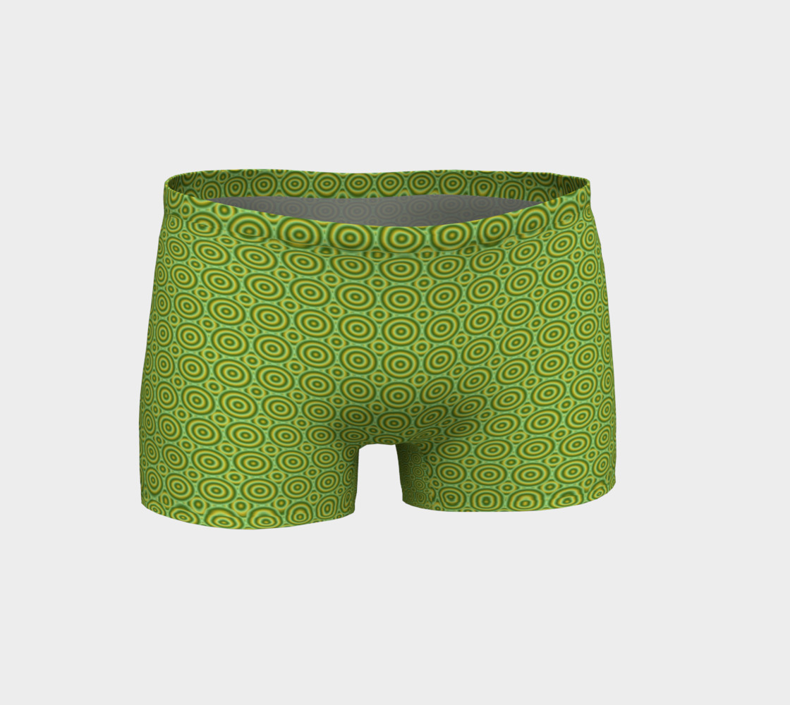 Green Orange Mind Bend Shorts 3D preview