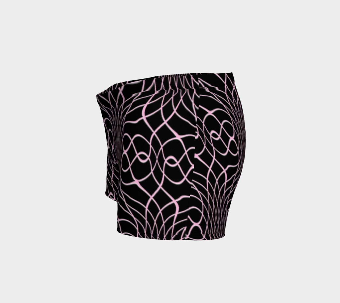 Black Pink Pineapple Twist Shorts preview #2