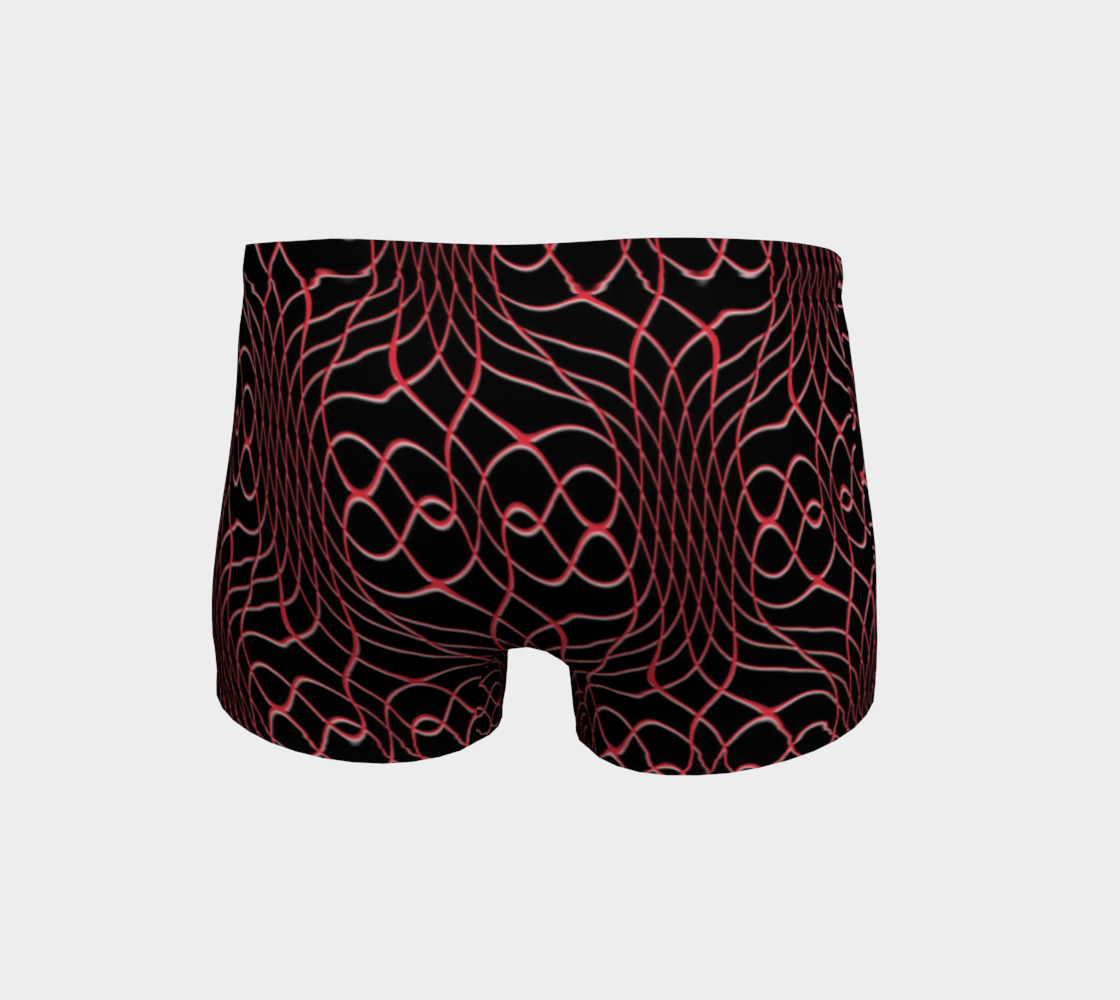 Black Red Pineapple Twist Shorts preview #4