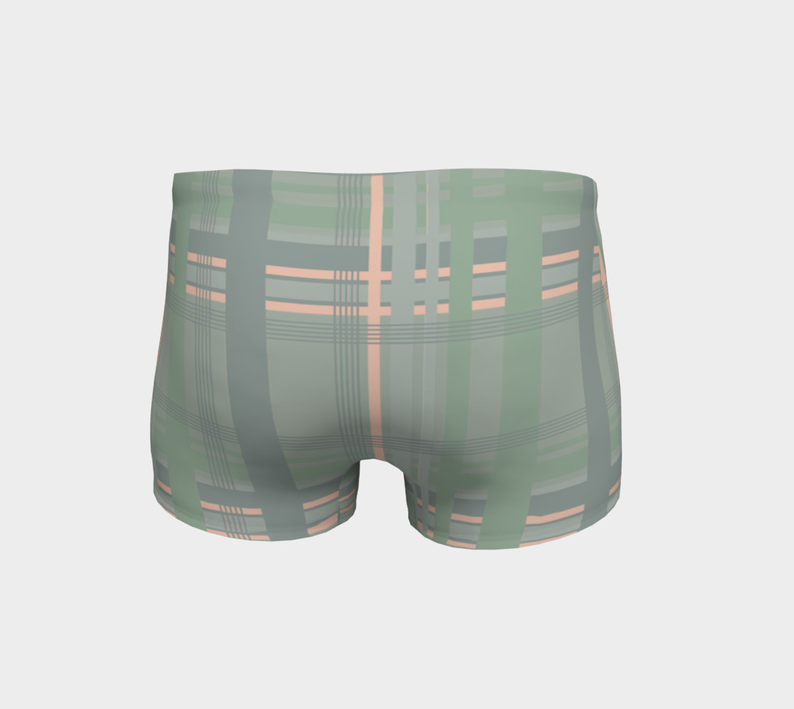 Peach Green Plaid Shorts Miniature #5