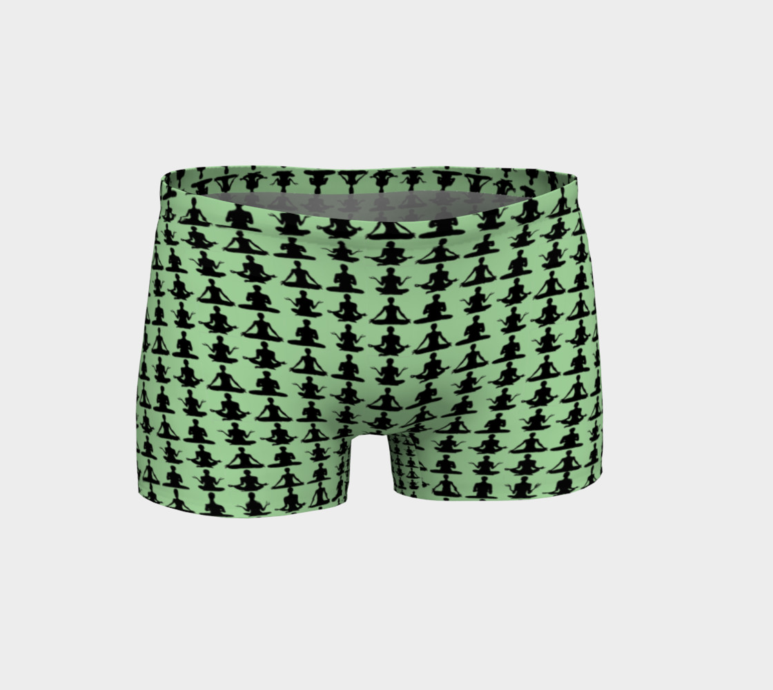 Aperçu de Yogis Green and Black Yoga Shorts #1