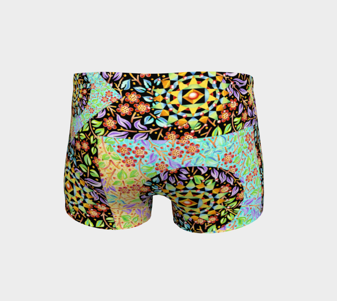 Filigree Floral Patchwork Shorts preview #4