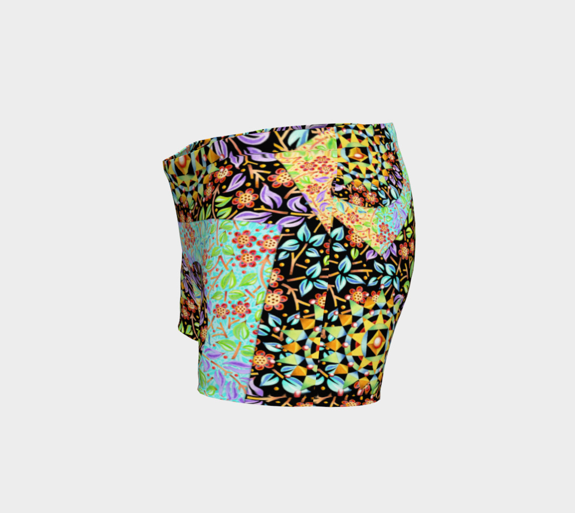 Filigree Floral Patchwork Shorts preview #2