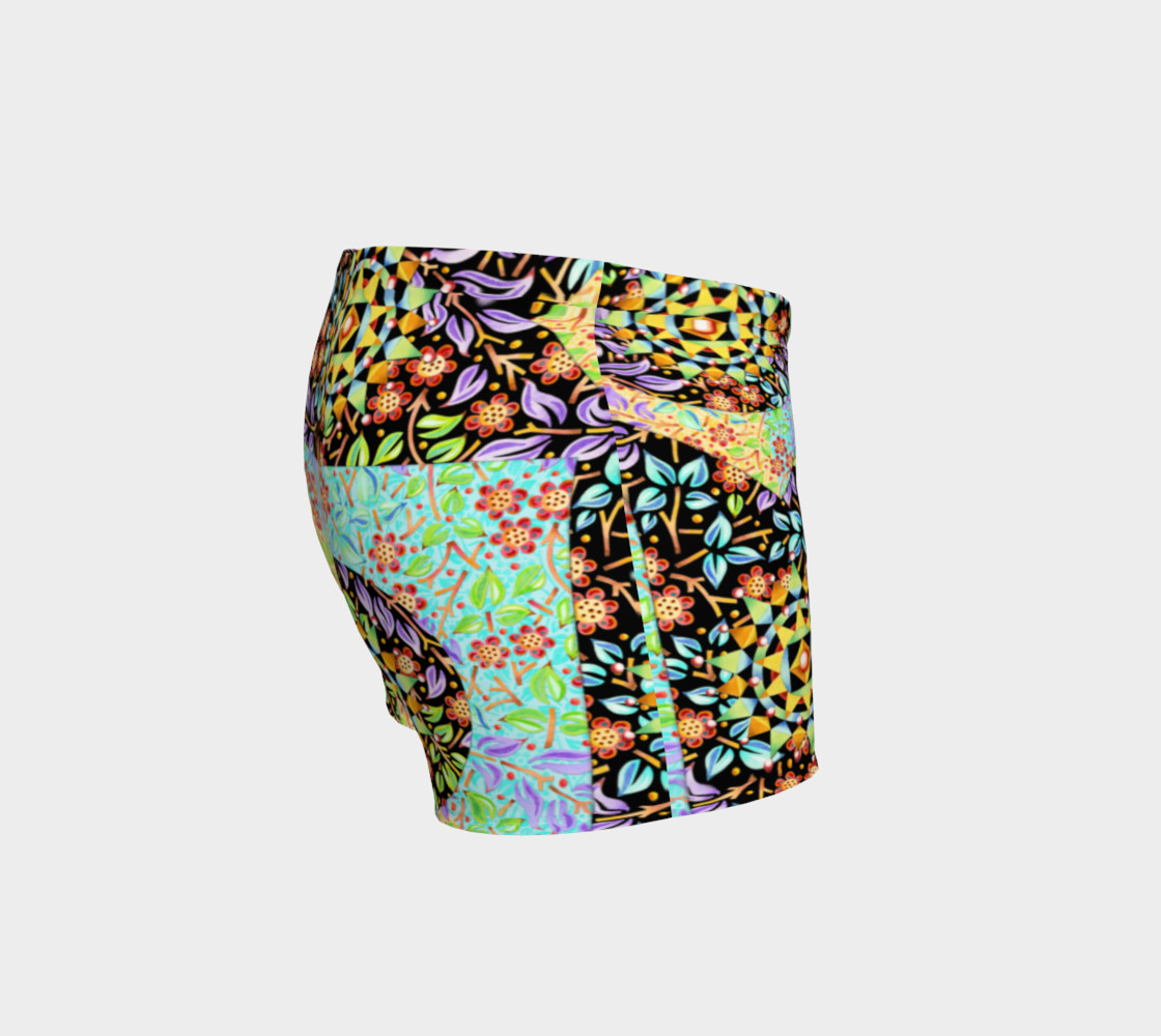 Filigree Floral Patchwork Shorts preview #3