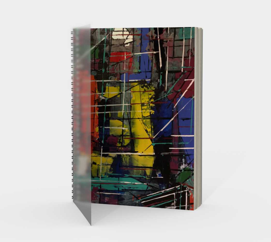 Lines Spiral Notebook 3D preview