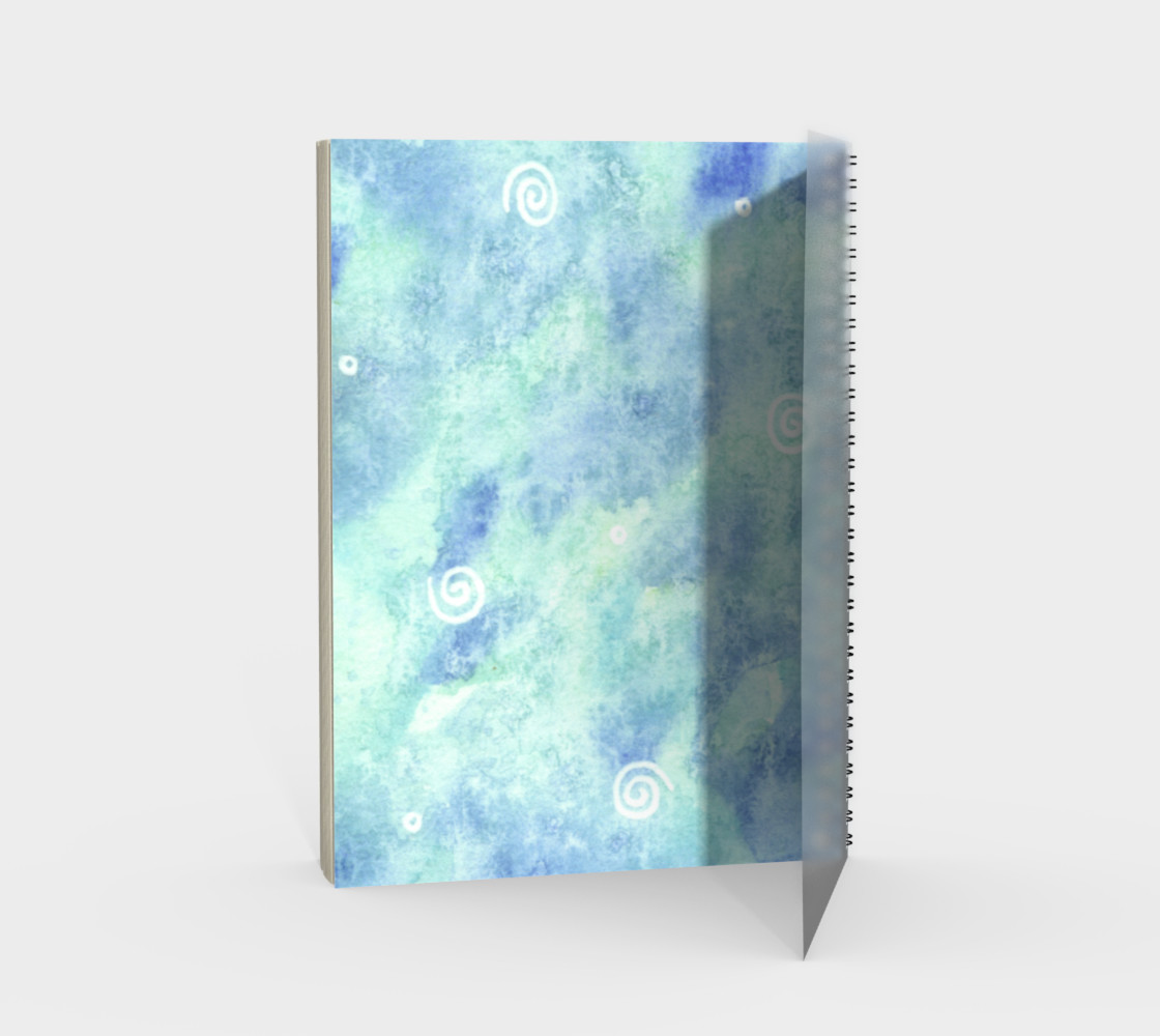 Aperçu de Blue lagoon watercolor Spiral Notebook #2