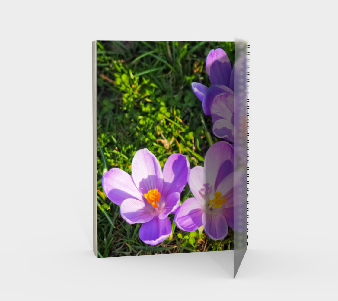 Purple Spring Crocus Spiral Notebook preview #2