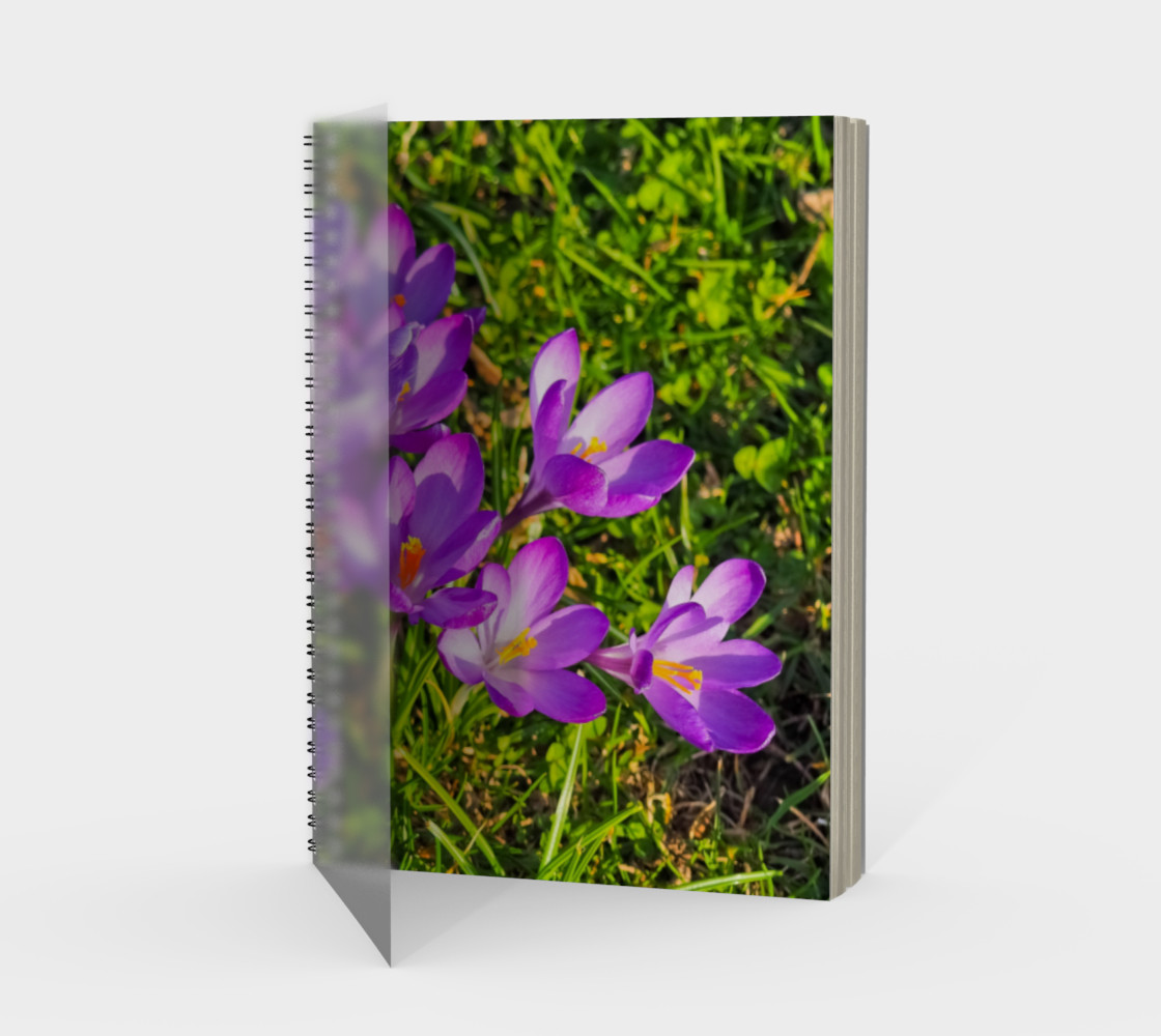 Purple Spring Crocus Spiral Notebook preview #1