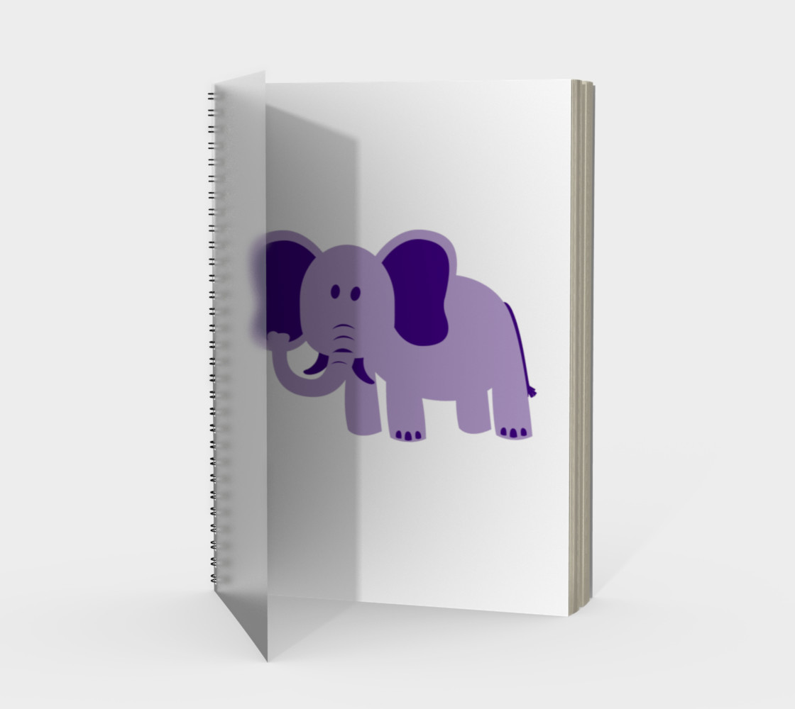 Purple Elephant Spiral Notebook preview #1