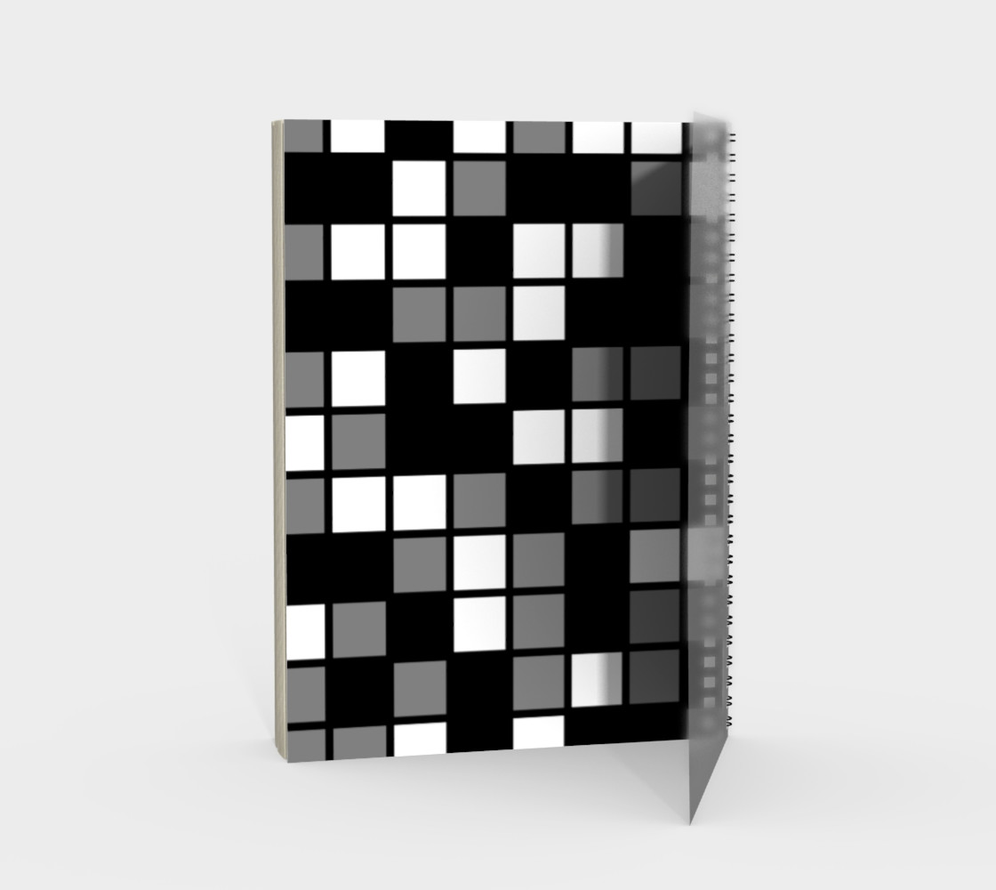 Grey, Black, and White Random Mosaic Squares preview #2