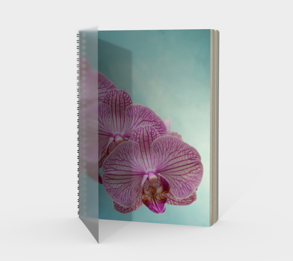 Purple Orchid Spiral Notebook 3D preview