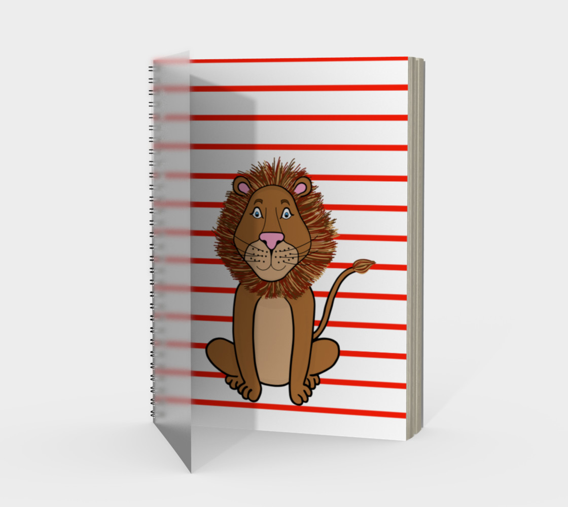 Aperçu 3D de Leo the Lion Spiral Notebook