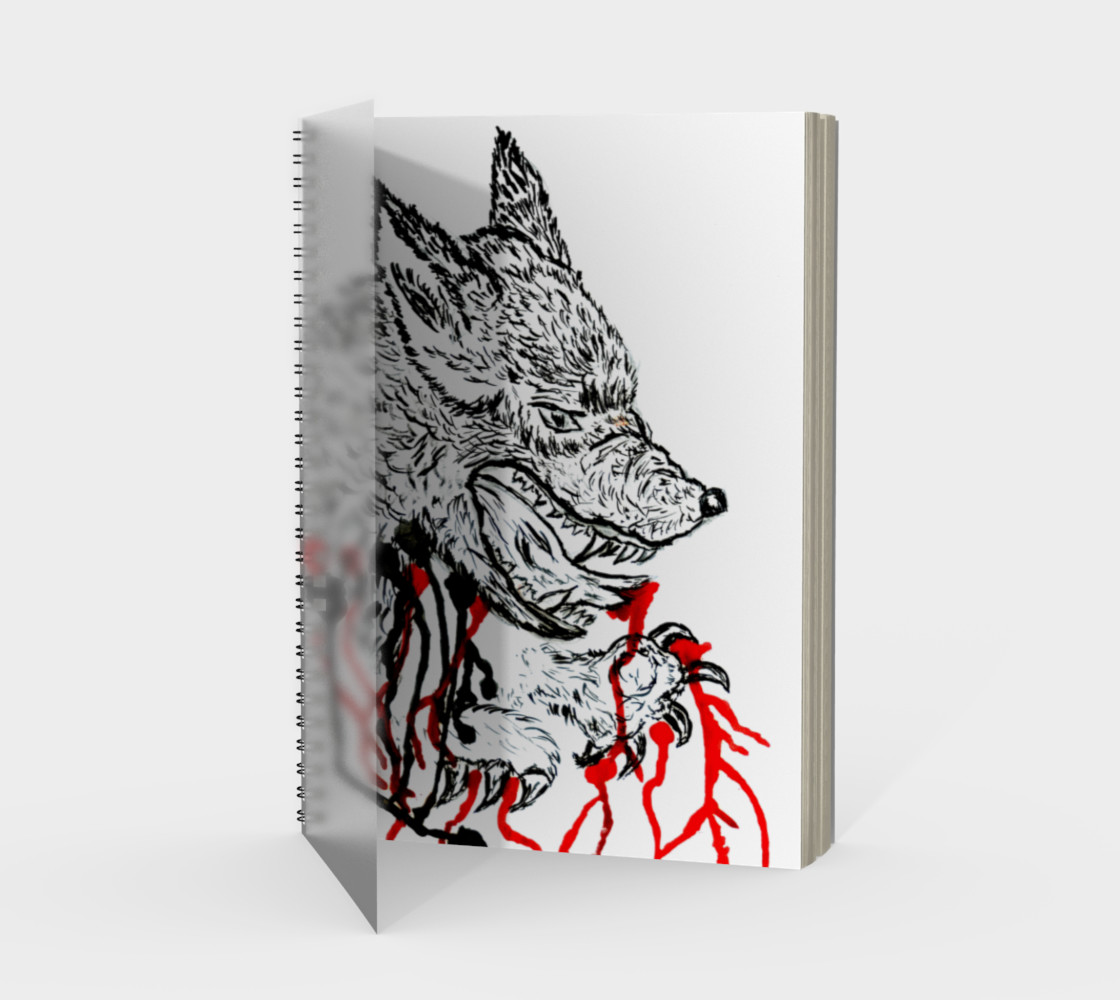 Angry wolf with red preview #1