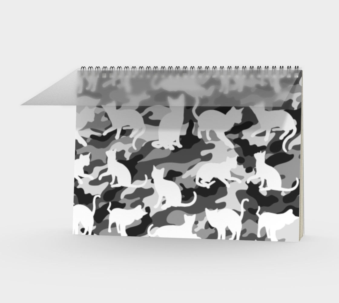 Black and White Arctic Snow Cat Catmouflage Camouflage preview #1