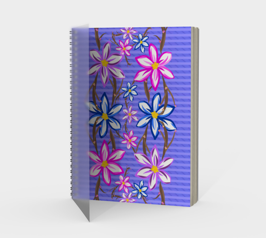 Violet Stripes with Flowers preview #1