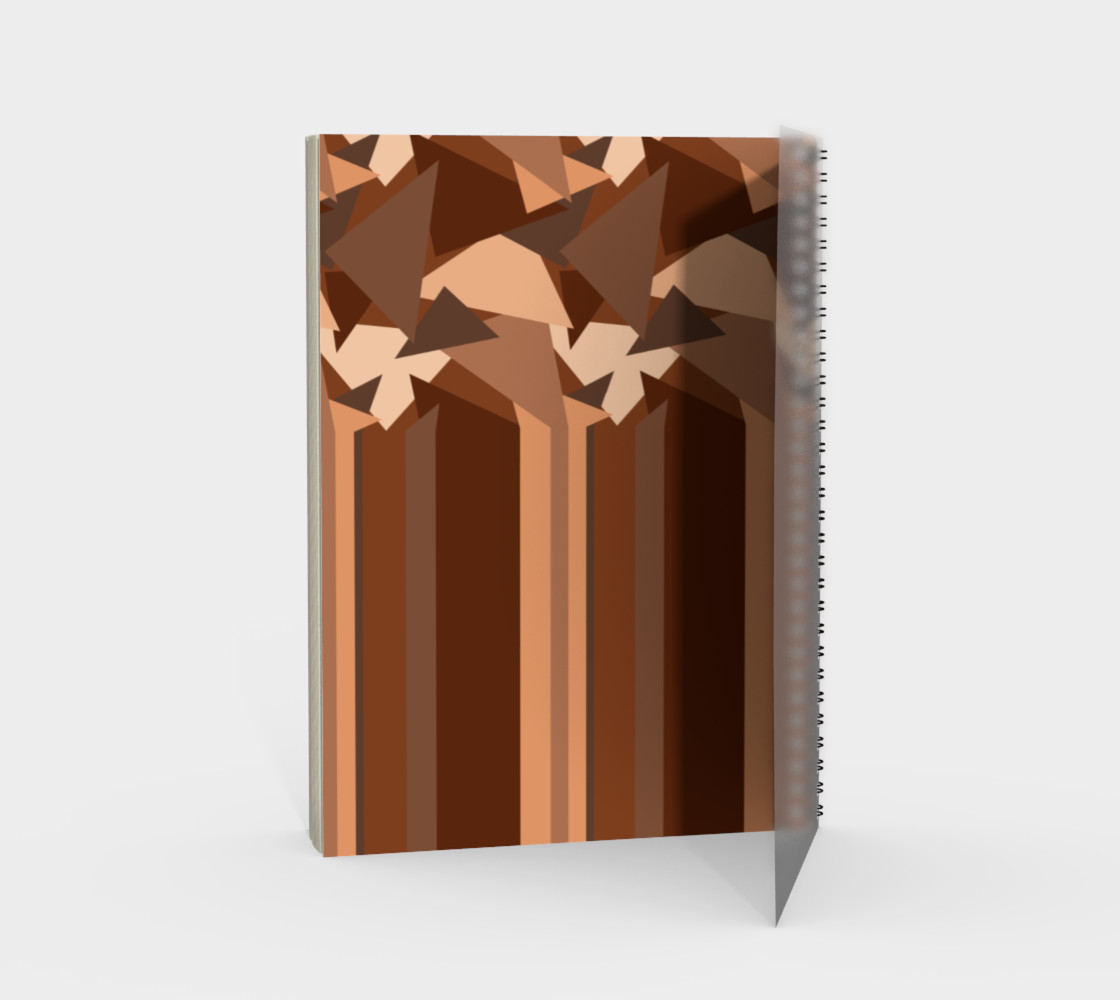 Aperçu de Brown Chocolate Caramel Stripes & Triangles #2