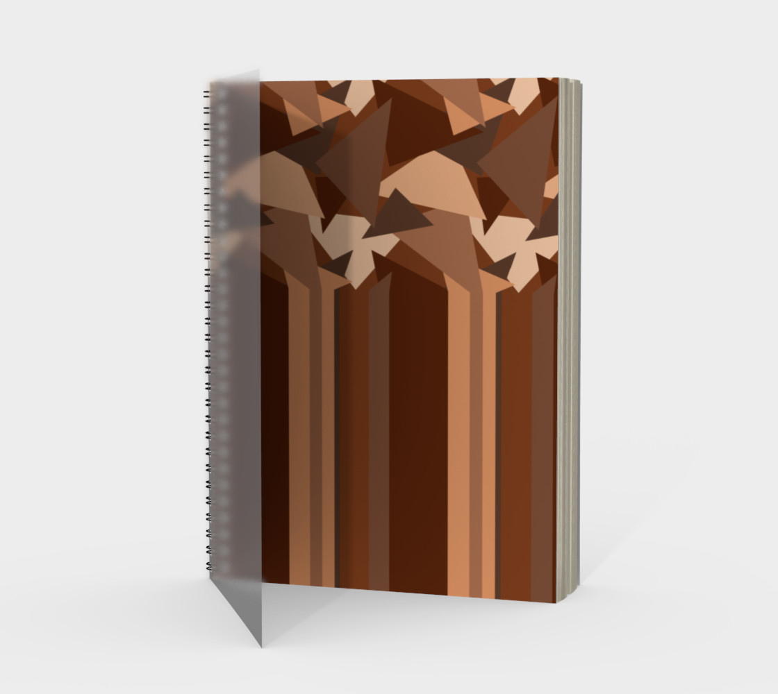 Aperçu de Brown Chocolate Caramel Stripes & Triangles #1